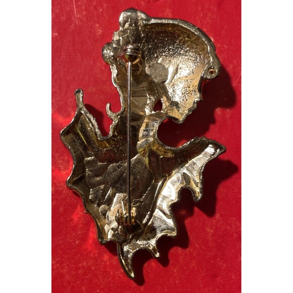 STUNNINGLY LOVELY VICTORIAN GOLD Plated LADY PIN RHINESTONES in Hair RARE!! - Picture 2 of 4